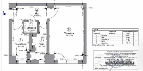 Apartament cu 1 camera, de vanzare, zona soarelui, timisoara