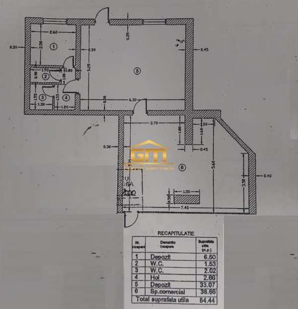 Spatiu comercial in suprafata de 84.44mp, ostroveni